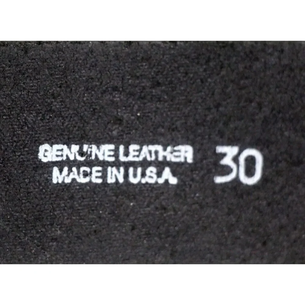 AL & Co BLACK REAL LEATHER 1 3/8
